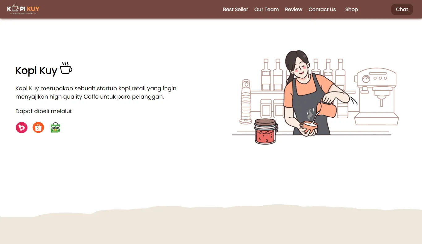 Landing Page Kopi Kuy