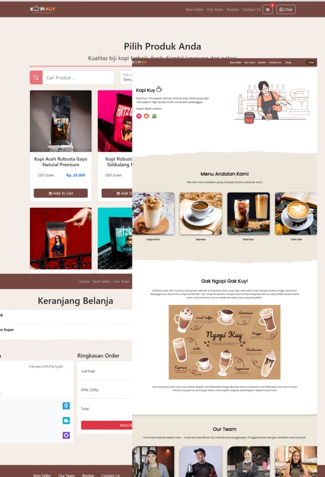 Landing Page Kopi Kuy