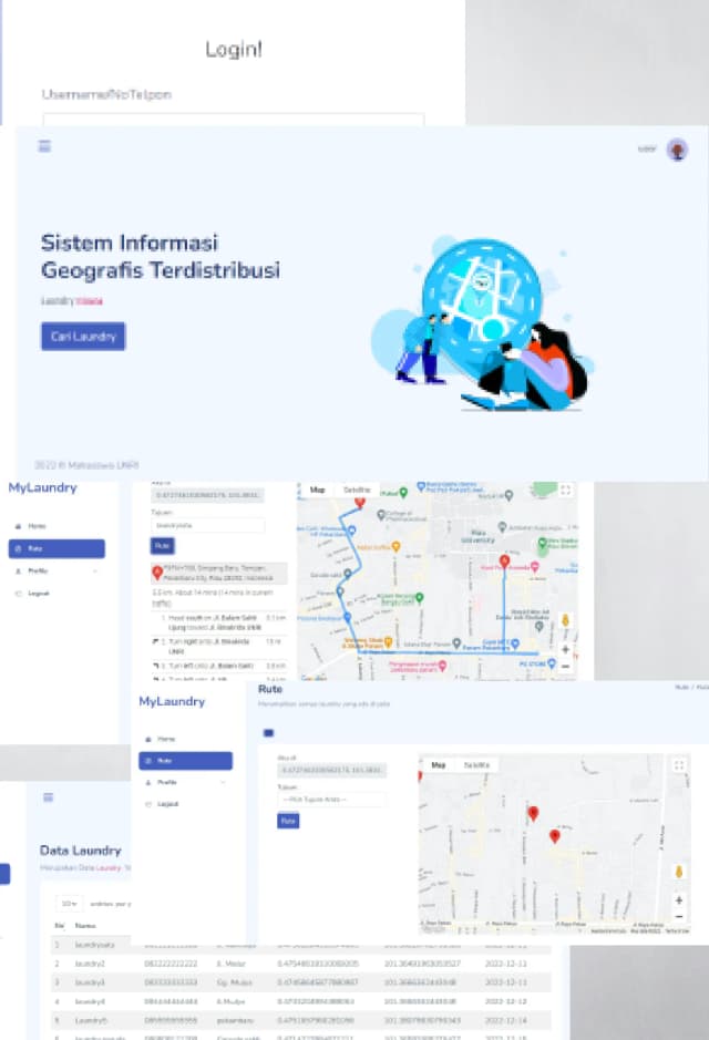 SIG Lokasi dan Rute Laundy Kota Pekanbaru